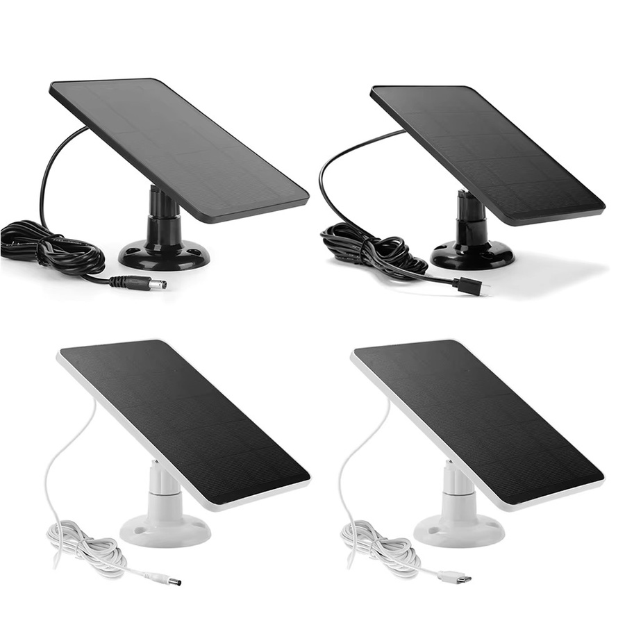 VODOOL Solarpanel-Kit für intelligente Türklingelkameras, 10W Monokristallines Ladegerät mit USB-C und DC5521 Anschluss, IPX6 wasserdicht, Schwarz - Bild 5