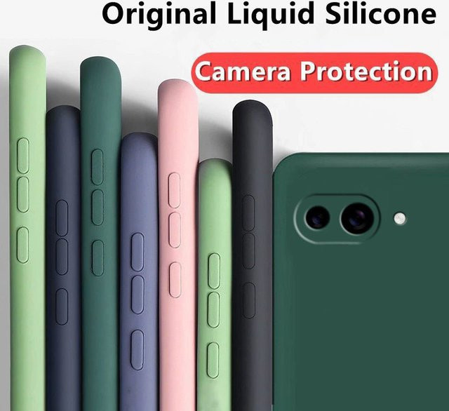 Original Google Pixel 10A Schutzhülle aus weichem Flüssigsilikon in Green Multicolour - Bild 1