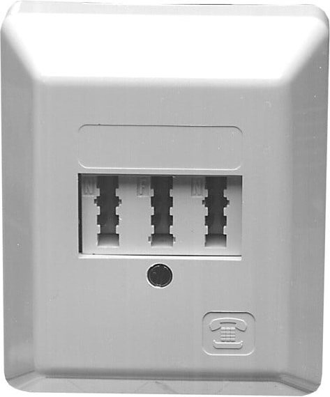 Vivanco Telefon Anschlussdose Aufputz Weiß (45056) - Bild 1