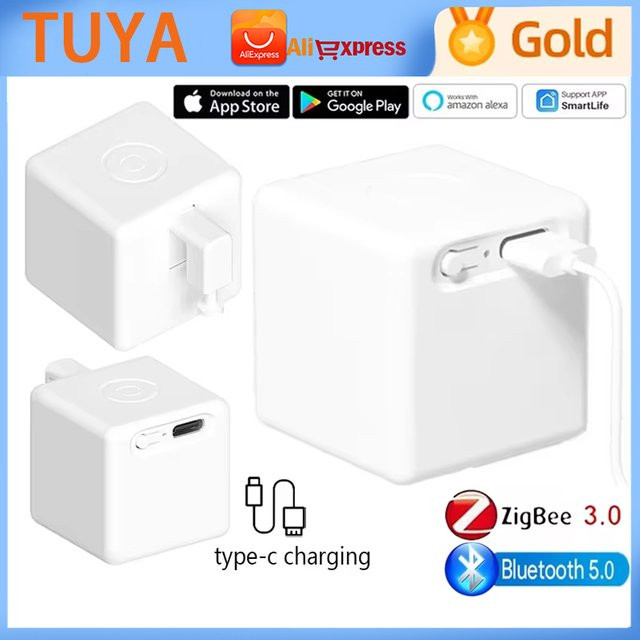 Tuya Smart Fingerbot Bluetooth Schalter-Fernbedienung für Smart Life App und Sprachsteuerung, Farbe: Weiß - Bild 1