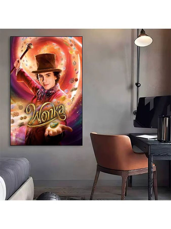Kawaii Anime Poster Charlie und die Schokoladenfabrik wasserfeste Papieraufkleber zur Raumdekoration - Bild 7