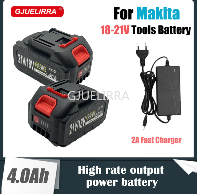 Makita Lithium-Ionen-Akku 21 V 4,0 Ah in Schwarz für Akku-Bohrschrauber, bürstenlose Schraubenschlüssel und Schraubendreher - Bild 1
