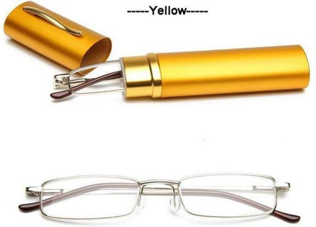Eso Vision Mini Lesebrille, Metall, rechteckig, Schwarz Pink, Unisex - Bild 1