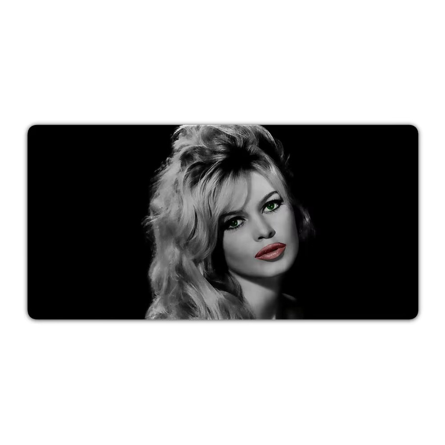 B-Brigitte B-Bardot Mauspad XXL rutschfeste Schreibtischunterlage im Art Design, B/B: 90 x 40 cm, Schwarz/Mehrfarbig - Bild 5