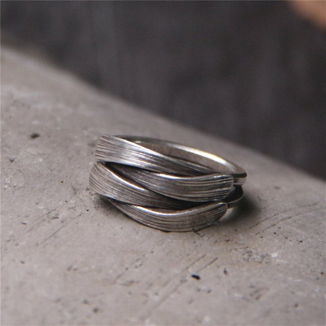 LENNIK Ring, Silber Farbe, Unisex, Vintage - Bild 1