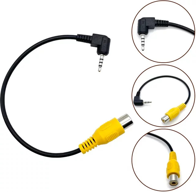 Auto AV Eingang Konverter RCA auf 2,5mm DC Stecker für Rückfahrkamera und Auto DVR - Bild 1