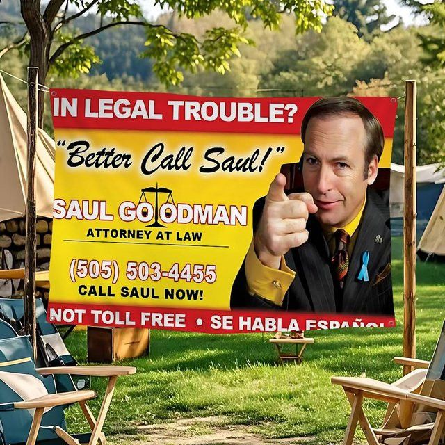 Better Call Saul Cartoon Wandbehang Potdemiel als dekorative Flagge für dein Zuhause - Bild 1