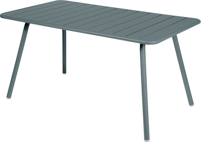 Fermob Luxembourg Tisch aus pulverbeschichtetem Aluminium in Blau für Garten und Terrasse - Bild 1