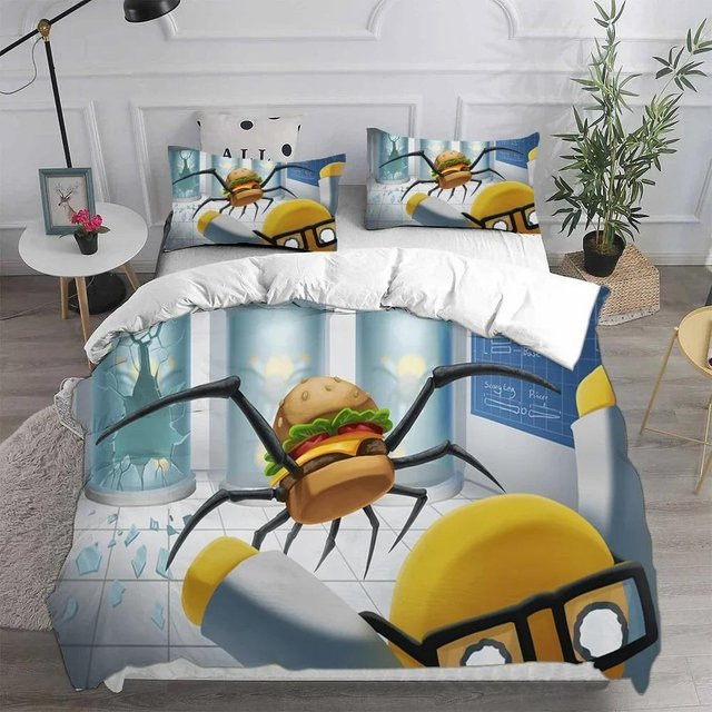 Wobbly Life Einzelbettwäsche-Set aus Mikrofaser mit Tier-Motiv, 3-teilig, Mehrfarbig, B/H: 210 x 210 cm - Bild 1