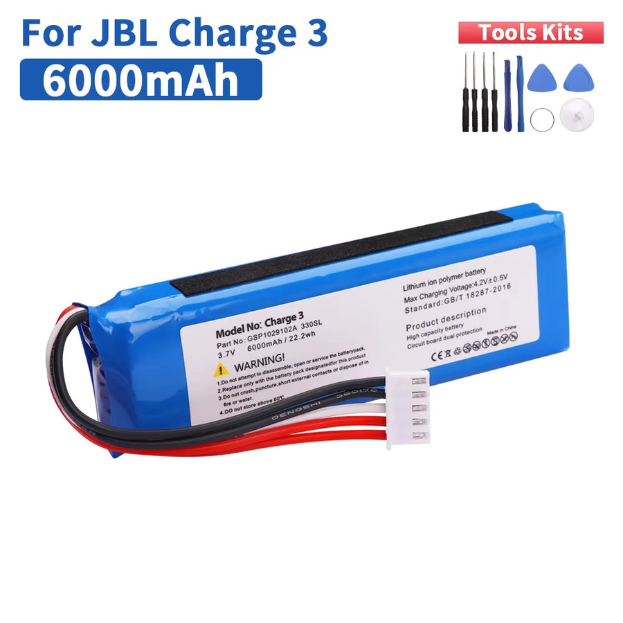 Original JBL Charge 3 Ersatzakku mit 6000 mAh und 3,7 V in Blau - Bild 2