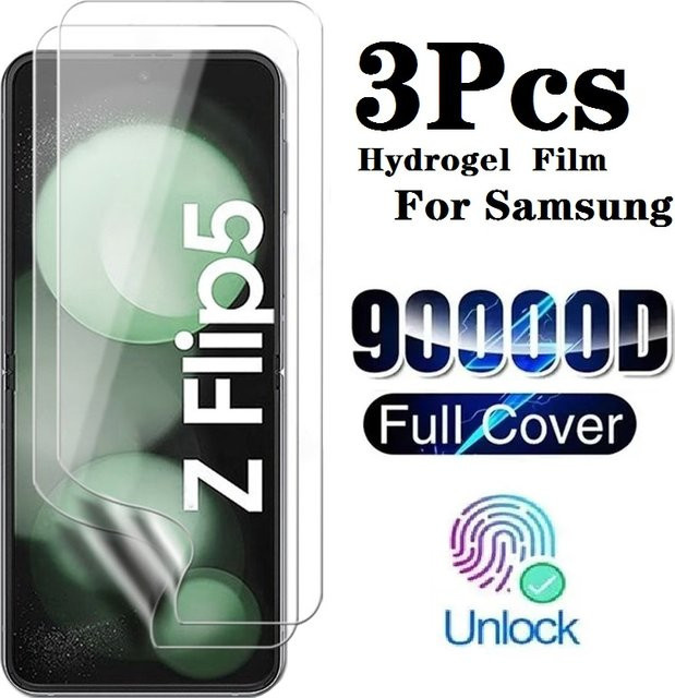 3 Stück Hydrogelfolie Displayschutzfolie für Samsung Galaxy Z Flip 6 5 4 3 in Transparent - Bild 1