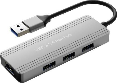 Value USB-Hub mit 4 Ports USB-A und USB-C, USB 3.2 Gen1 5 GBit/s, Silber - Bild 1