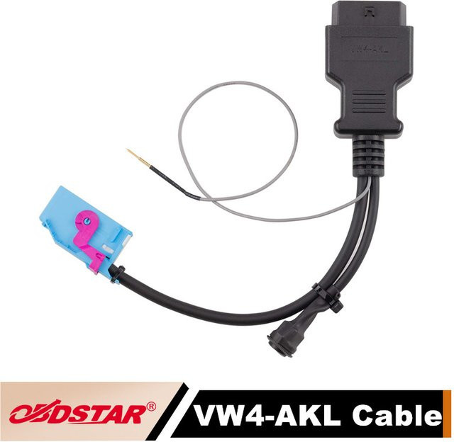 OBDSTAR VW4-AKL Kabel in Schwarz für VAG IMMO4 NEC24C64 NEC24C32 zur Programmierung bei Alle Schlüssel verloren mit X300 DP Plus, X300 Pro4 und X300 Classic G3 - Bild 1