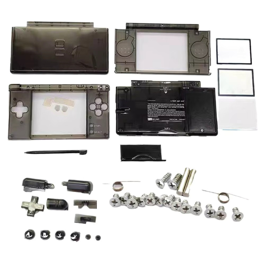 Komplettes Ersatzgehäuse für Nintendo DS Lite NDSL Konsole inklusive Tasten und Schrauben-Set in Transparent - Bild 4
