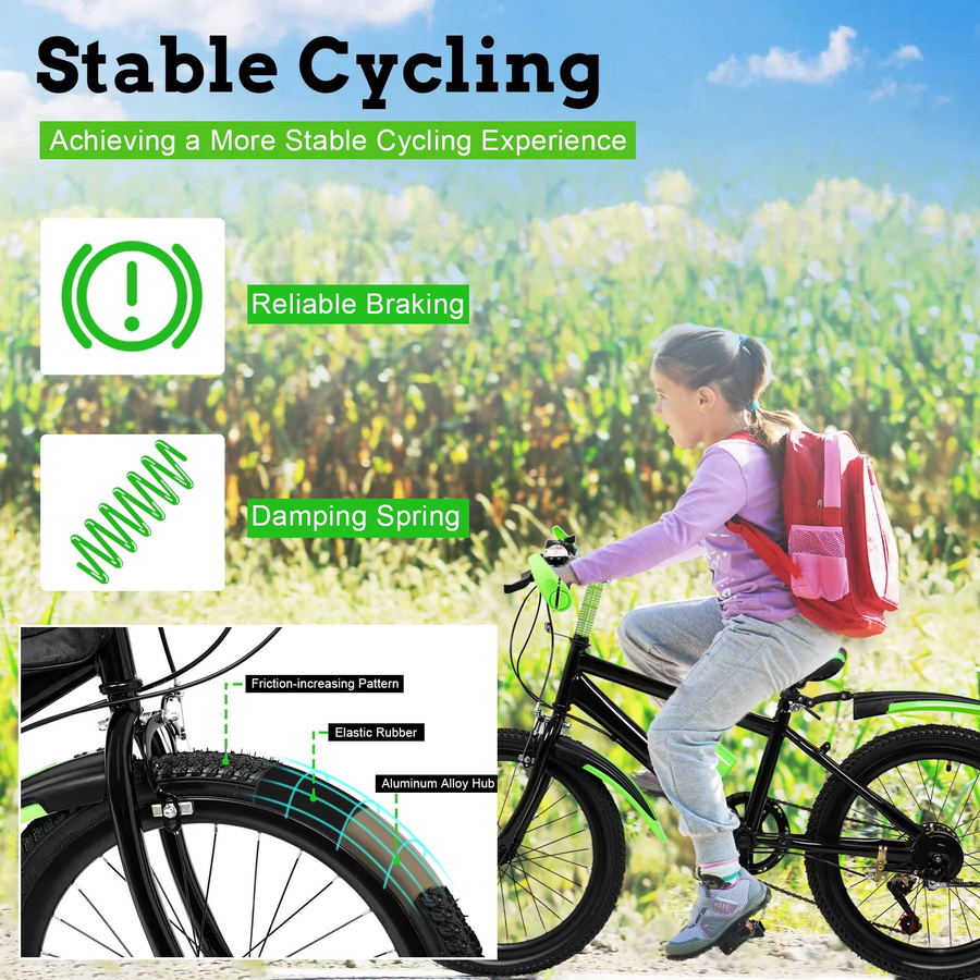 CNCEST Mountainbike, 20-Zoll-Kinderfahrrad, Kohlenstoffstahl - Bild 4