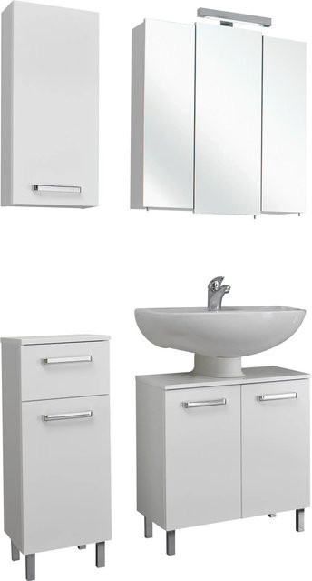 Pelipal Badmöbel-Set Quickset 312, 4-tlg. in Weiß Glänzend, B/H/T: 98 x 200 x 33 cm - Bild 1