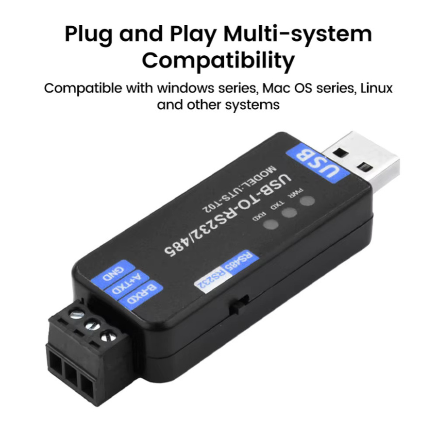 diymore USB-zu-RS485/RS232 Kommunikationsmodul bidirektionaler Halbduplex Seriell-Port-Konverter in Schwarz - Bild 3