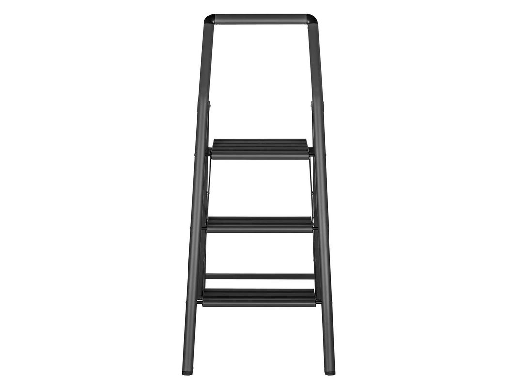WENKO Haushaltsleiter Compact 3-stufig aus Aluminium in Grau/Schwarz - Bild 3