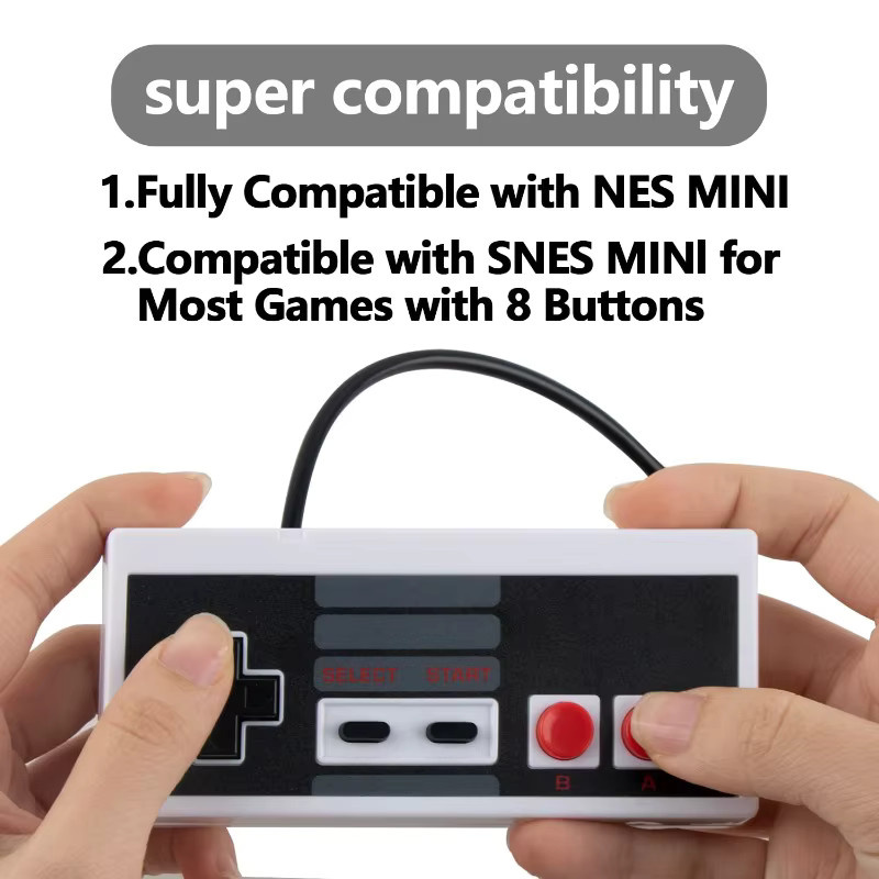 Retro 8-Bit Game Controller für Nintendo NES Systemkonsole in Weiß - Bild 3