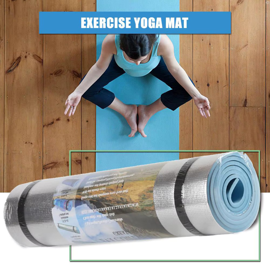 JOCESTYLE Yoga-Übungsmatte aus EVA in Blau, B/T/H: 180 x 50 x 0,6 cm - Bild 2
