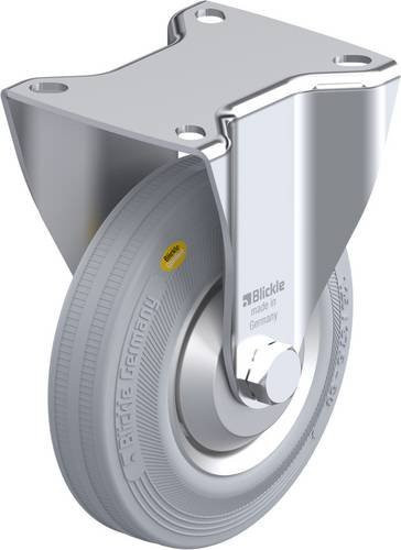 Blickle Bockrolle BK-RD 125R-1-VLI-FA in Grau aus Stahl mit 125 mm Rad-Durchmesser und 120 kg Tragfähigkeit - Bild 1