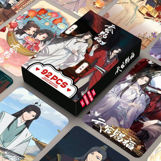 nbyinto Heaven Official's Blessing Laser Lomo Card Set Tian Guan Ci Fu mit Xie Lian und Hua Cheng, 92 Stück Mini Postkarten und Fotokarten, Multicolor - Bild 1