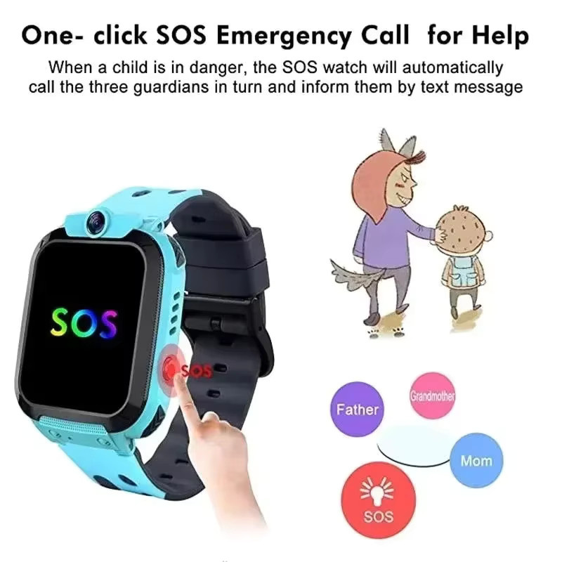 Lenovo Kinder-Smartwatch mit 5G, GPS-Tracker, SOS-Funktion und Kamera in Pink für iOS und Android - Bild 5