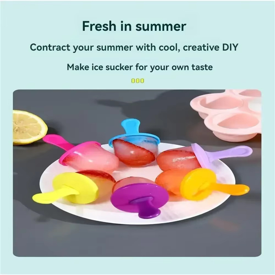 DUTRIEUX Eisform Sommerhaus aus lebensmittelechtem Kunststoff in Bunt für DIY Eiscreme mit Sticks - Bild 4