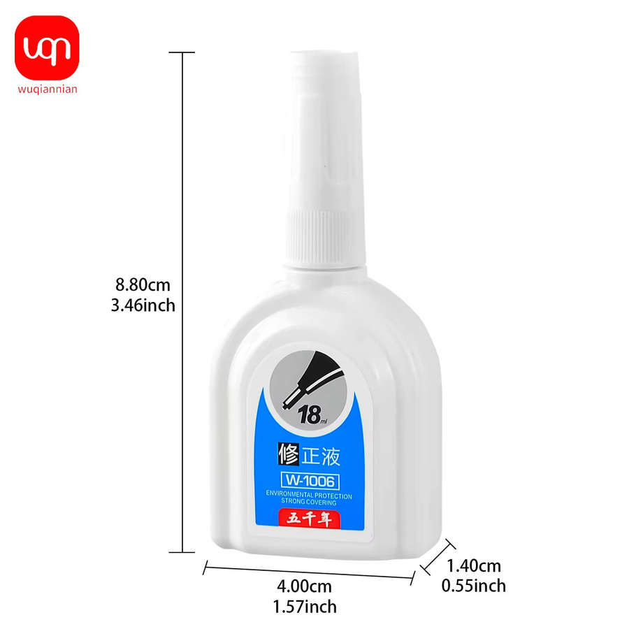 WQN Korrekturflüssigkeit Weiß mit feiner Nadelspitze, 18 ml - Bild 2
