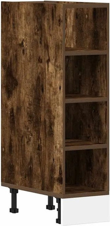 vidaXL Unterschrank Riga in Räuchereiche, moderner Küchenunterschrank mit Scharniertüren, Farbe Braun, B/T/H: 20 x 44,5 x 81,5 cm
