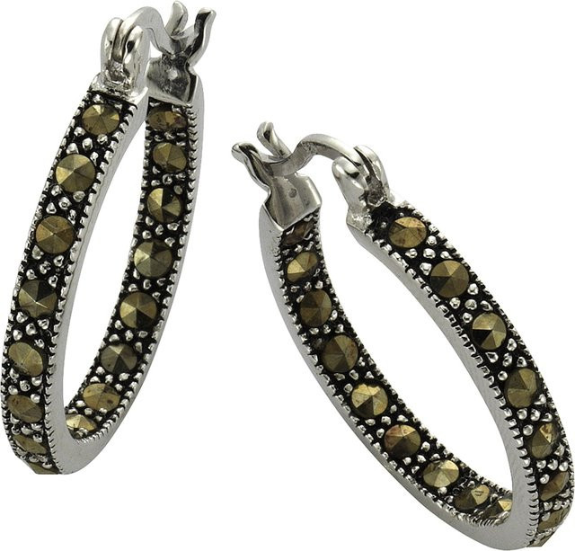 Zeeme Gemstones Ohrringe, 925 Silber, Markasit, Damen - Bild 1