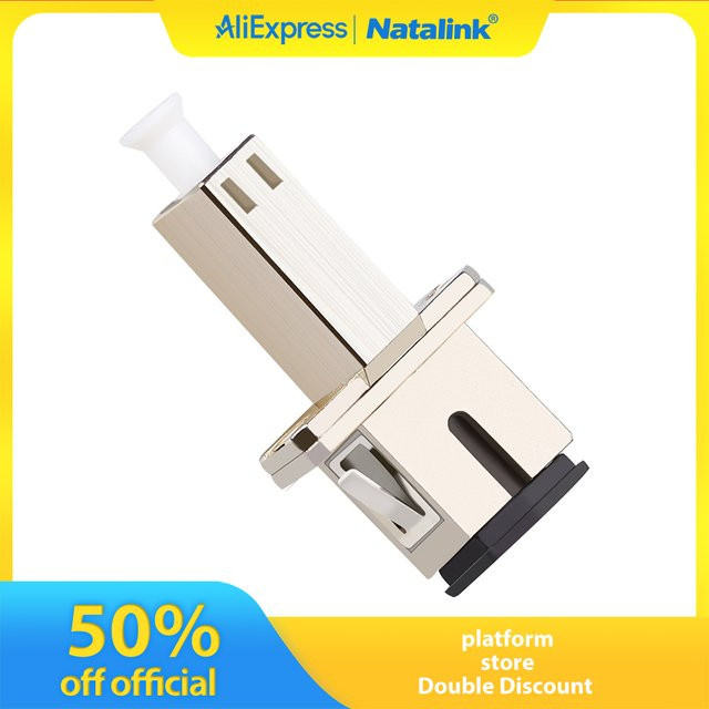 Natalink SC auf LC UPC-Adapter Simplex Hybrid Optical Fiber Connector Single Mode für FTTH-Koppler, Farbe: Silber - Bild 1