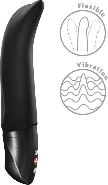 Fun Factory Diva Dolphin G-Punkt-Vibrator in Schwarz mit 6 Vibrationsmodi und 4 Geschwindigkeiten, Länge: 19,2 cm - Bild 2