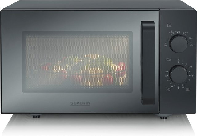 Severin Solo Mikrowelle MW 7789 in Schwarz mit Timer und Glas- sowie Kunststoffkomponenten - Bild 1