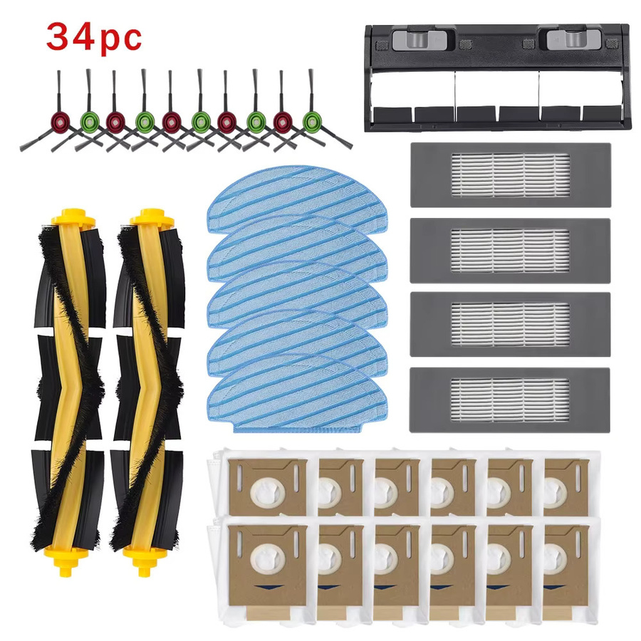 Ecovacs Deebot Ersatzteil-Set für OZMO T8, T8 Max, T8 AIVI, T9+, N8 Pro und N10 Plus mit Hauptbürste, HEPA Filter und Staubbeuteln in Multicolour - Bild 2