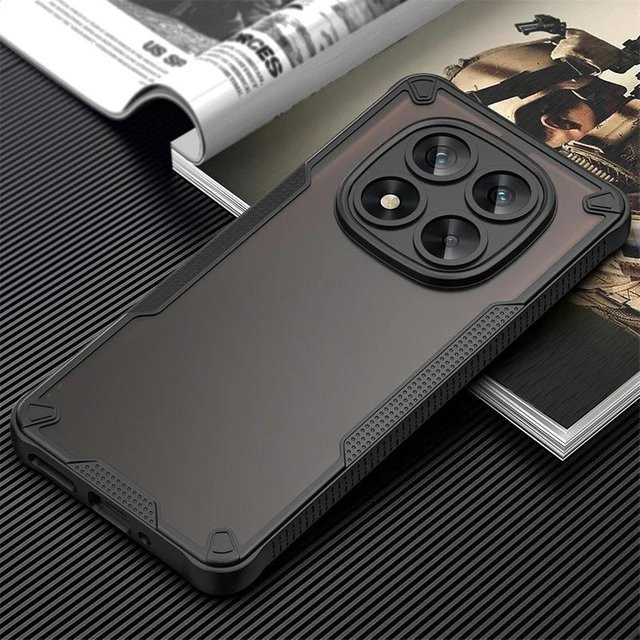Xiaomi Hybrid Armor Schutzhülle für Redmi Note 14 Pro Plus 5G in Schwarz, stoßfeste PC-Hülle mit Airbag-Schutz und vollständiger Kameraabdeckung - Bild 1