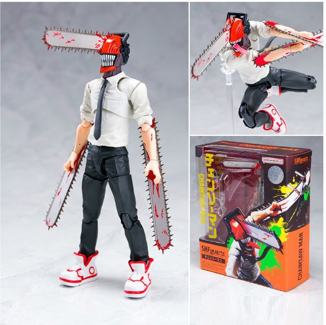 Bandai Chainsaw Man Denji Actionfigur in Multicolor, bewegliches Sammlermodell für dein Desktop-Display - Bild 1