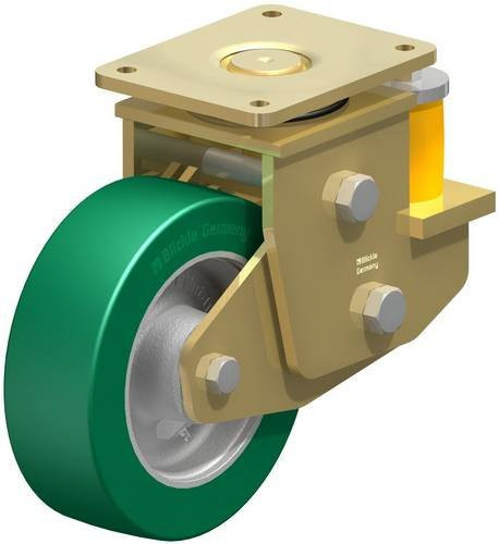 Blickle LSFE-GST 252K Lenkrolle gefedert in Silber und Grün mit Rad-Durchmesser: 25 cm und einer Tragfähigkeit von 1400 kg - Bild 1