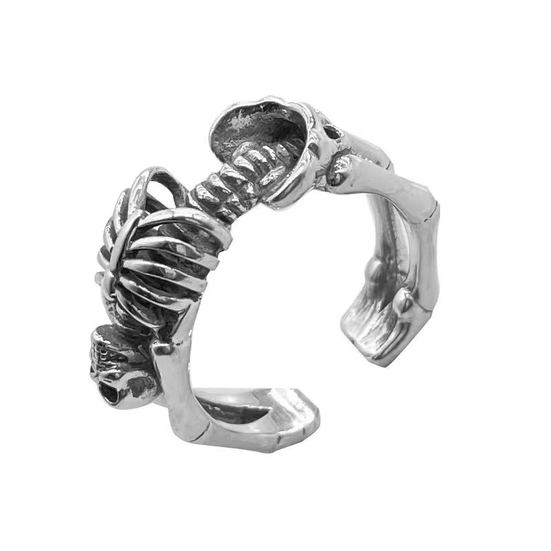 xiyanike Ring, Silber, Skelett, Unisex - Bild 4