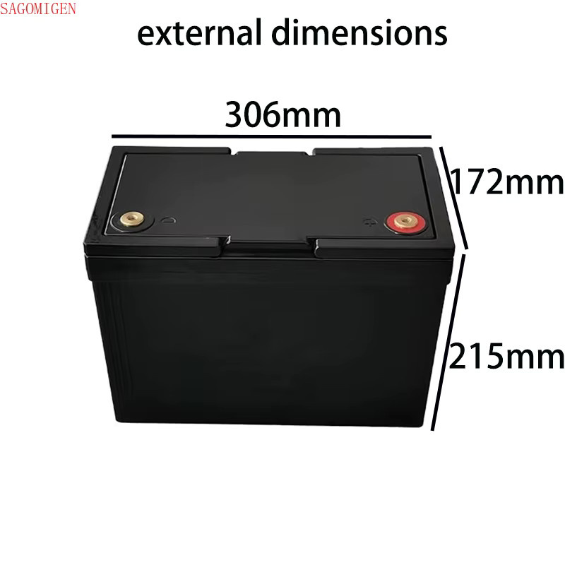 SAGOMIGEN Aufbewahrungsbox für LiFePO4 Batterien 12V und 24V in Schwarz - Bild 2