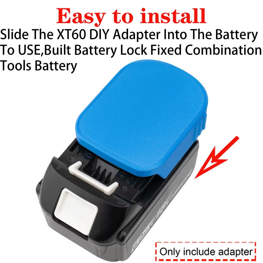 XT60 DIY-Adapter für Makita 18V Li-Ionen-Akkus mit USB-C Anschluss in Blau - Bild 2