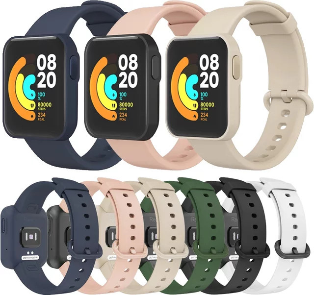 Xiaomi Uhrenarmband Silikon, Weiß, Xiaomi Mi Uhr Lite, Redmi Uhr Lite - Bild 1
