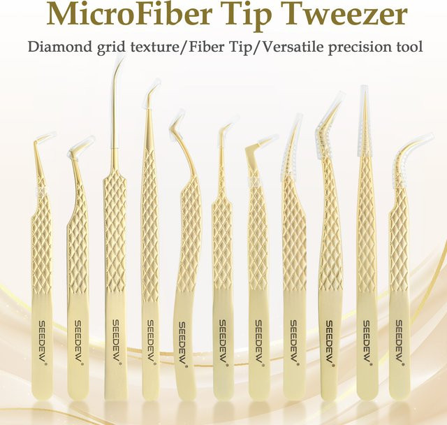 SEEDEW Präzisionspinzette mit Mikrofaserspitze aus Edelstahl - Bild 1