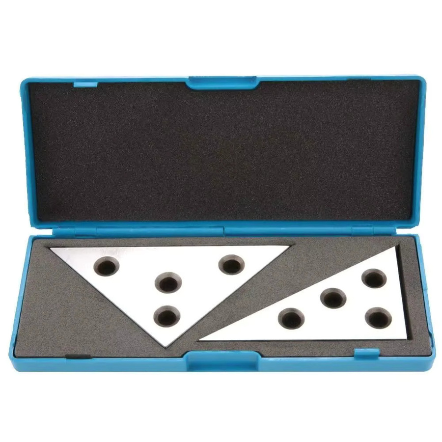 ETOPOO Winkelblock Set aus Metall, 2er-Set Präzisions-Dreieck-Lineale mit 30/45/60/90 Grad, Silber - Bild 3