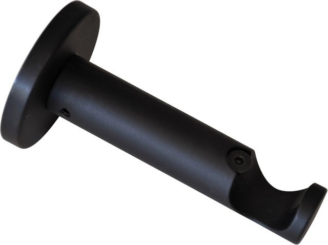 Schöner Wohnen Wandhalter Leon für Gardinenstangen Ø 20 mm Schwarz Matt - Bild 1