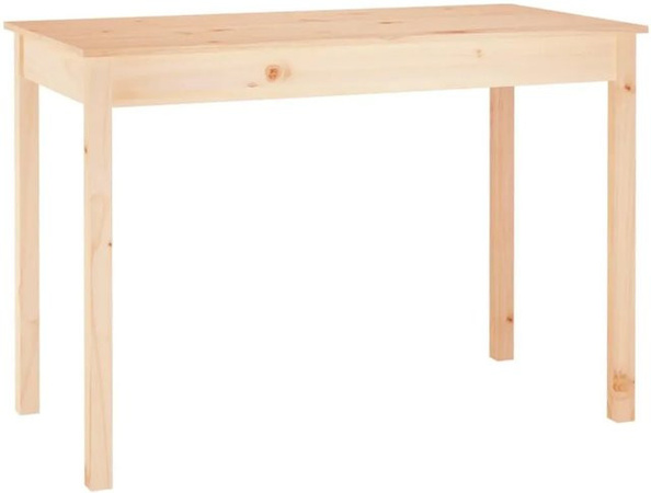vidaXL Esstisch aus Massivholz Kiefer in Braun, B/T/H: 110 x 55 x 75 cm