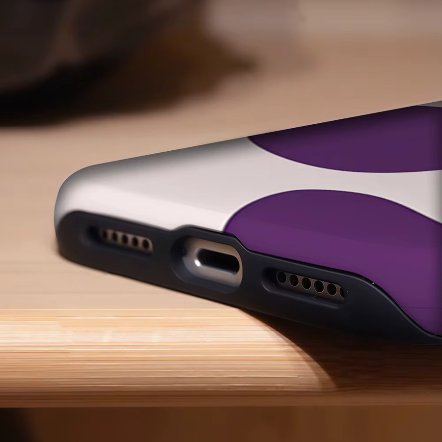 Potdemiel Magnetische Handyhülle mit Lila und Rouge Marmor Design für iPhone 17 16 15 14 13 Pro Max Plus, Robuste Doppelschichtige Hülle - Bild 4