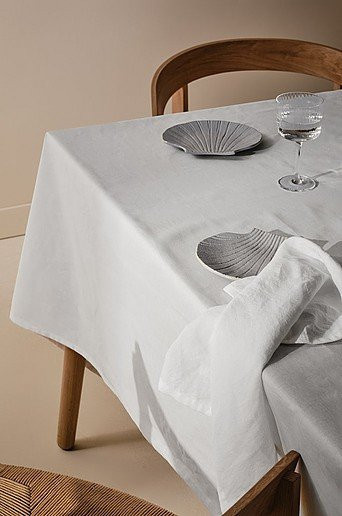 Abwischbare Tischdecke LENA von Jotex aus Leinen-Mix in Weiß - Bild 1