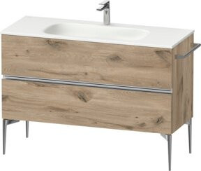 Duravit Waschtischunterschrank Sivida Bodenmodell in Ei Marmor, Farbe Weiß, B/T/H: 121 x 59,2 x 47,7 cm - Bild 1