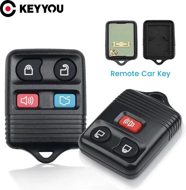 KEYYOU Fernbedienung Autoschlüssel für Ford Escape F 150 Explorer, Komplette Fernbedienung Platine mit 3/4 Tasten, 315 MHz, Schwarz - Bild 1
